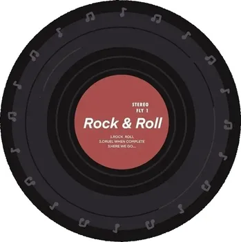 Koberec Kulatý koberec s hudebním motivem do bytu | koberec, podložka - 7 , 80x80cm