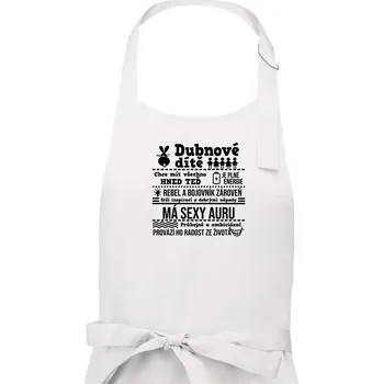 Kuchyňská zástěra Narozeniny duben - Dámská zástěra na vaření - Univerzální velikost ( Bílá )
