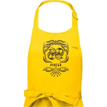 Kuchyňská zástěra Pisces - vintage - Pánská zástěra na vaření - Univerzální velikost ( Žlutá )