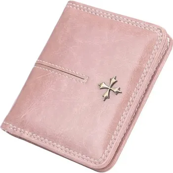 Peněženka Stylová dámská peněženka krátká | dámská peněženka, koženková peněženka - Růžová-200004870