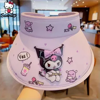 Klobouk Sanrio letní klobouk pro děti | sluneční čepice, anime klobouk - Kuromi