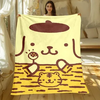Dětská deka Pom pom purin deka flísová anime | dětská přikrývka, cestovní deka - 7 , 70x100cm