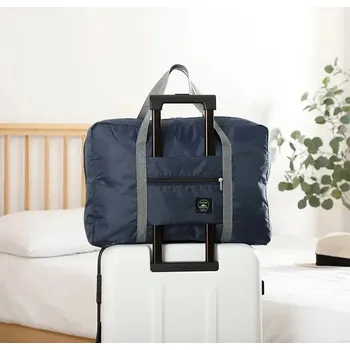 Cestovní taška Lehká skládací cestovní taška do letadla | cestovní taška, víkendová taška - Tmavě modrá