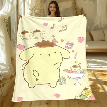 Dětská deka Pom pom purin deka flísová anime | dětská přikrývka, cestovní deka - 9 , 70x100cm
