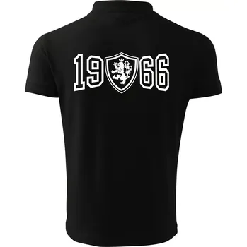 Pánská košile Narozeninový motiv - znak - 1966 - Polokošile pánská Pique Polo 203 - S ( Černá )