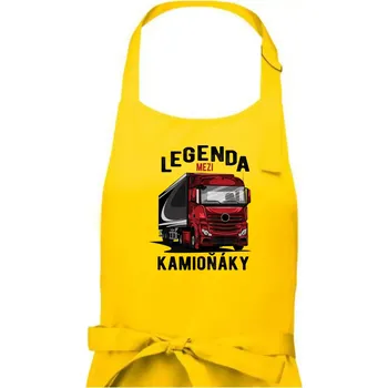 Kuchyňská zástěra Legenda mezi kamioňáky - Pánská zástěra na vaření - Univerzální velikost ( Žlutá )
