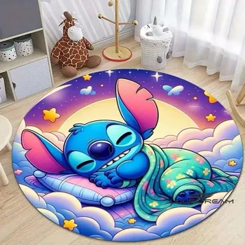Koberec Kulatý dětský koberec se Stitch motivem | koberec, podložka - 17 , 80x80cm