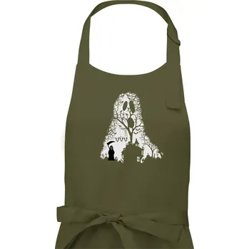 Kuchyňská zástěra Halloween duch - Pánská zástěra na vaření - Univerzální velikost ( Khaki )