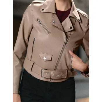 Sinsay - Bunda biker - béžová - 076FJ-08X - 076FJ-08X-XL