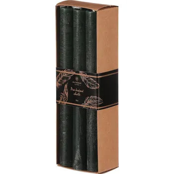 Svíčka Autronic Sada vysokých svíček tmavě zelená, 6 ks, parafín, 20 cm