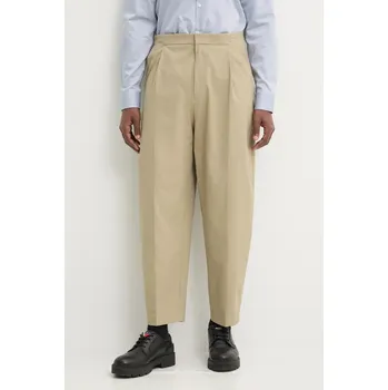 Kalhoty HUGO pánské, zelená barva, jednoduché, 50532940 81X, vel. 50