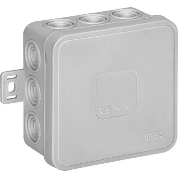 Rozvaděč Rozvodná skříň IP54 12 vstupů 75x75mm šedá