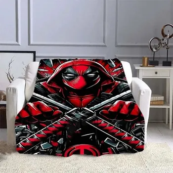 Dětská deka Deka s motivem Deadpool, flísová teplá přikrývka | dětská deka, cestovní deka - 1 , 100x130CM