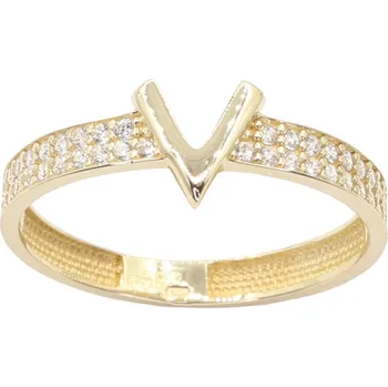 Prsten Zlatý prsten se zirkony AZR2981, vel. 59, 1.6 g (585/1000)