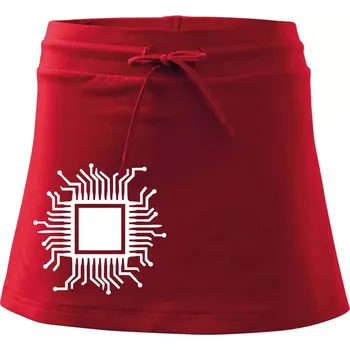 Dámská sukně Procesor - Sportovní sukně - two in one - S ( Červená )