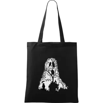 Halloween duch - Taška bavlněná - 42 x 38 cm ( Černá )