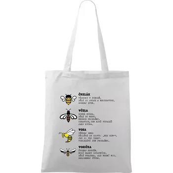 Encyklopedie včel vos a čmeláků - Taška bavlněná - 42 x 38 cm ( Bílá )