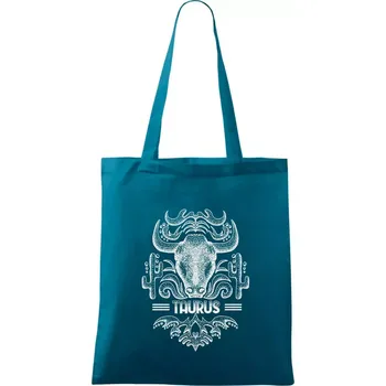Nákupní taška Taurus - vintage - Taška bavlněná - 42 x 38 cm ( Petrolejová )