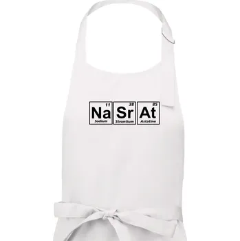 Kuchyňská zástěra Periodická tabulka - Nasrat - Dámská zástěra na vaření - Univerzální velikost ( Bílá )
