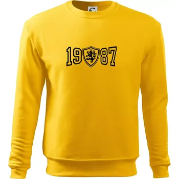 Pánská mikina Narozeninový motiv - znak - 1987 - Mikina Essential pánská - M ( Žlutá )