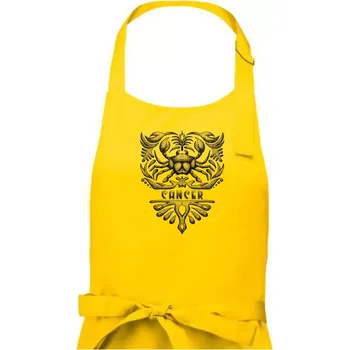 Kuchyňská zástěra Cancer - vintage - Dámská zástěra na vaření - Univerzální velikost ( Žlutá )