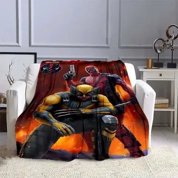 Dětská deka Deka s motivem Deadpool, flísová teplá přikrývka | dětská deka, cestovní deka - 4 , 100x130CM