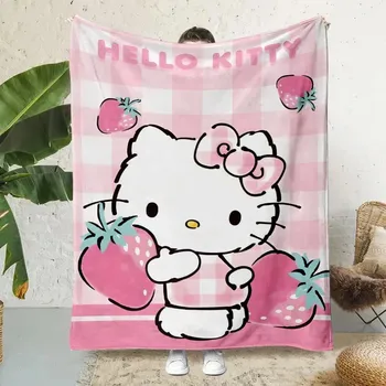 Dětská deka Hello kitty měkká cestovní deka | dětská deka, pikniková deka - 12 , 100x130CM