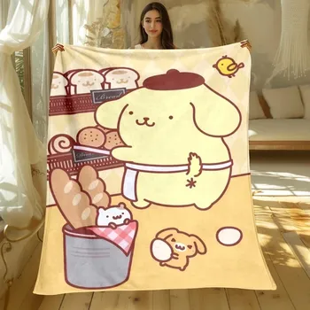 Dětská deka Pom pom purin deka flísová anime | dětská přikrývka, cestovní deka - 11 , 70x100cm