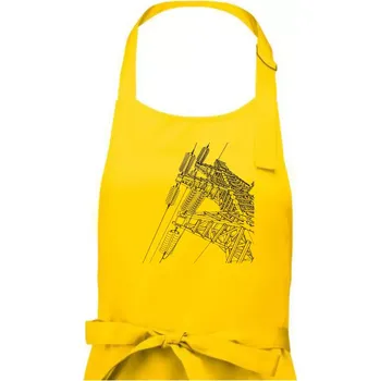 Kuchyňská zástěra Nákres stožáru vysokého napětí - Dámská zástěra na vaření - Univerzální velikost ( Žlutá )