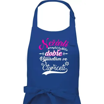 Kuchyňská zástěra Nežárli - 40 - Dámská zástěra na vaření - Univerzální velikost ( Královská modrá )