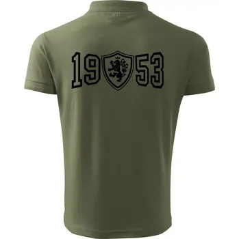 Pánská košile Narozeninový motiv - znak - 1953 - Polokošile pánská Pique Polo 203 - 4XL ( Khaki )