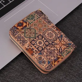 Boho peněženka s korkovým vzorem | peněženka, dámský doplněk - A2