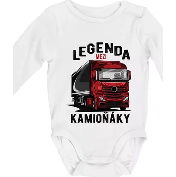 Legenda mezi kamioňáky - Body kojenecké s dlouhým rukávem - Dlouhý r. do 3 měs ( Bílá )