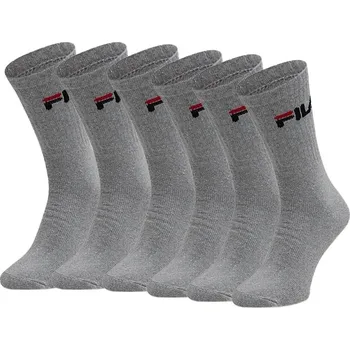 Pánské ponožky Ponožky FILA Crew Tennis 6-pack Unisex grey 43-46