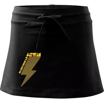 Dámská sukně Jsem elektrikář - blesk - Sportovní sukně - two in one - M ( Černá )