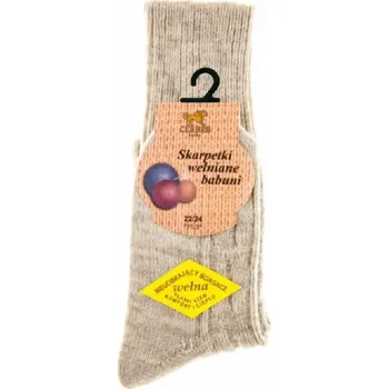 Pánské ponožky PONOŽKY Z VLNY BABIČKA 1012 světle béžová 39-42