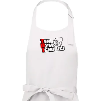 Kuchyňská zástěra Ten dým ignoruj - Dámská zástěra na vaření - Univerzální velikost ( Bílá )
