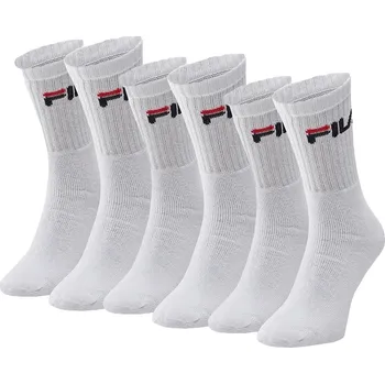 Pánské ponožky Ponožky FILA Crew Tennis 6-pack Unisex white 43-46