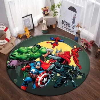 Koberec Avengers kulatý koberec Marvel pro děti | dětský koberec, kulatý koberec - 9 , 80x80cm