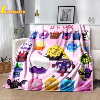 Dětská deka Deka s motivem blox fruits | dětská deka, cestovní přikrývka - 15 , 150x220cm