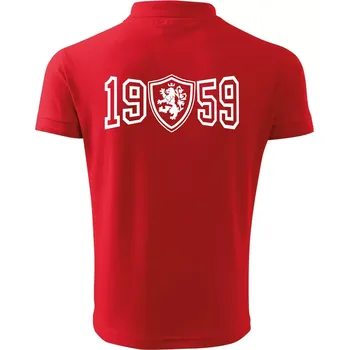 Pánská košile Narozeninový motiv - znak - 1959 - Polokošile pánská Pique Polo 203 - XL ( Červená )