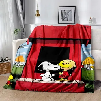 Dětská deka Snoopy kreslená měkká deka kawaii stylu | dětská přikrývka, flísová deka - 12 , 75x90cm