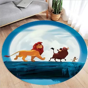 Koberec Lví král koberec pro děti kulatý | dětský koberec, hrací podložka - 4 , 80x80cm