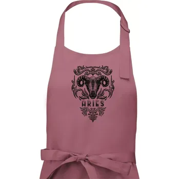 Kuchyňská zástěra Aries - vintage - Pánská zástěra na vaření - Univerzální velikost ( Starorůžová )