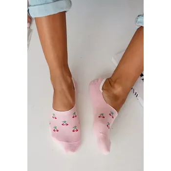 Pánské ponožky Milena Microstop Ballerinas 0576-025 Little Cherries 36-41 Růžová 39-41