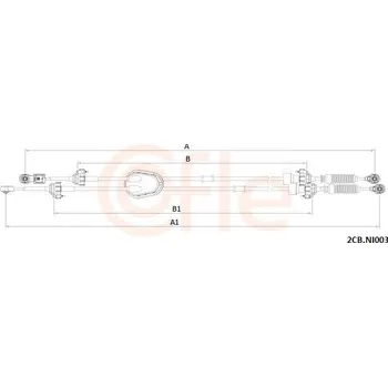 Tažné lanko, ruční převodovka COFLE 92.2CB.NI003