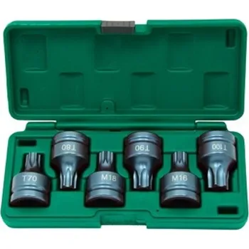 Gola sada Sada zástrčných úderových hlavic Torx a XZN, 3/4", 6 kusů - JONNESWAY S64A6306S