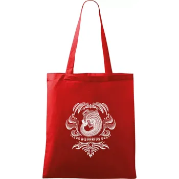 Nákupní taška Aquarius - vintage - Taška bavlněná - 42 x 38 cm ( Červená )