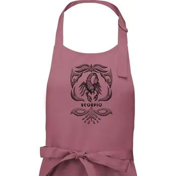 Kuchyňská zástěra Scorpio - vintage - Pánská zástěra na vaření - Univerzální velikost ( Starorůžová )