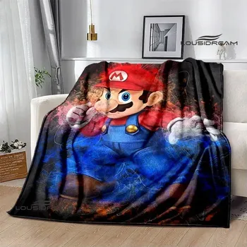 Dětská deka 3D deka mario bros pikniková přikrývka | dětská deka, teplá přikrývka - 27 , 150x180cm